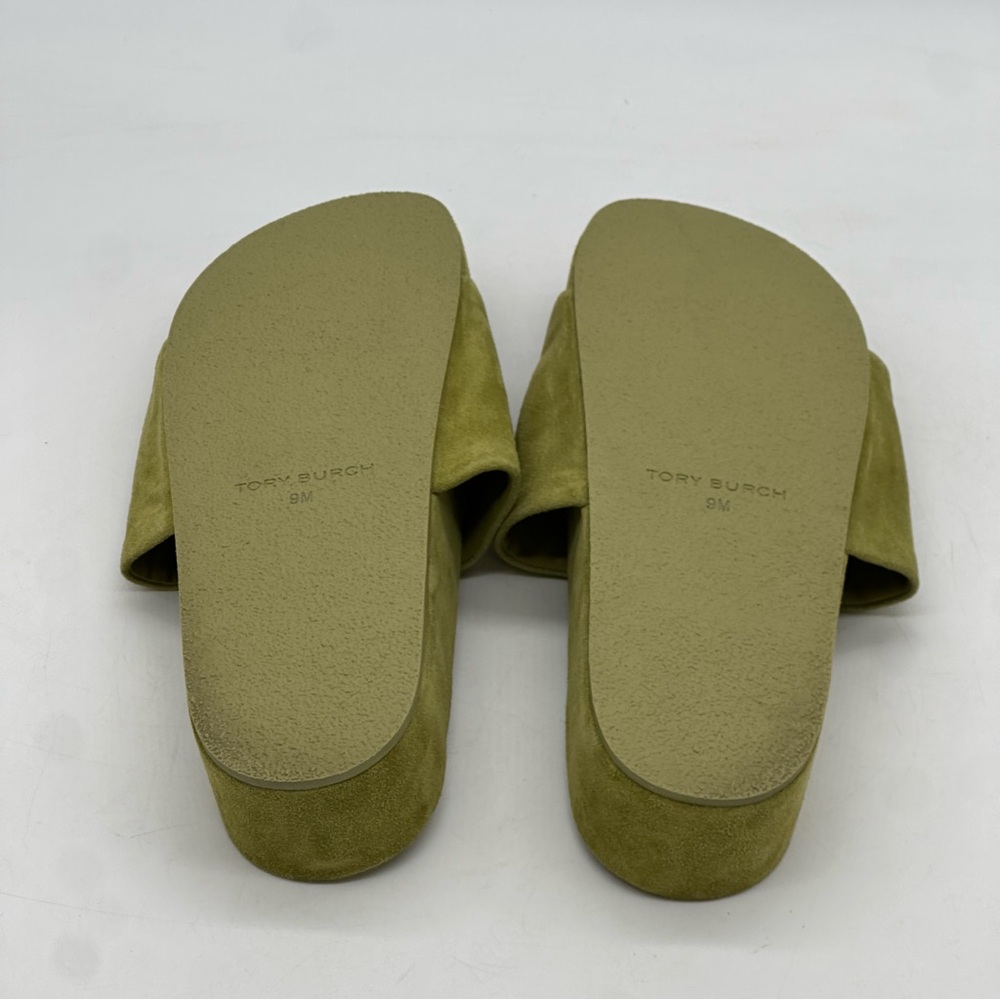 Tory Burch Woven Double T Suede Platform Sandals. Size 9 - Picture 10 of 10